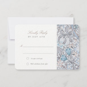 Convites RSVP Ouro Clássico Lily Pastel Resposta de Casamen