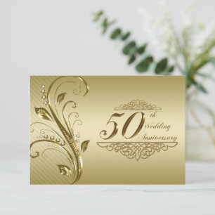 Convites RSVP para as Bodas de Ouro de 50 anos de casamento