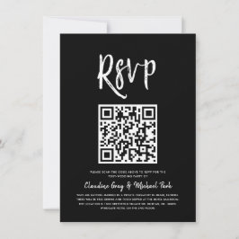 Convites RSVP por Código QR | RSVP de Estilo de Script Pret