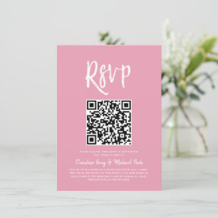 Convites RSVP por Código QR   RSVP de Estilo de Script Ros