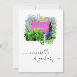 Convites *~* RSVP QR Antigo Casamento Russo do País do Barn