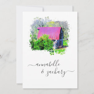 Convites *~* RSVP QR Antigo Casamento Russo do País do Barn