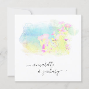 Convites *~* RSVP QR AR15 Cherub Bird FLORAL Wedding