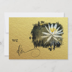 Convites *~* RSVP QR Dourado WE DO FLoral AR15 WEDDING