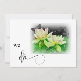 Convites *~* RSVP QR LOTUS Lily WE DO CASAMENTO Floral AR15