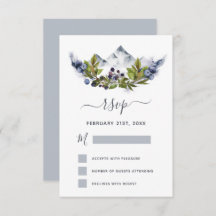 RSVP Rustic Mountic Forest Watercolor Modern