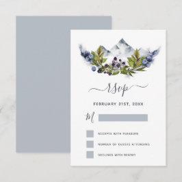 Convites RSVP Rustic Mountic Forest Watercolor Modern