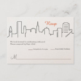 Convites RSVP San Francisco Skyline Wedding