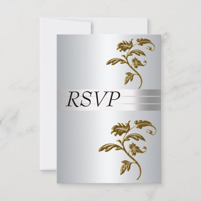 Convites RSVP Silver (Frente)