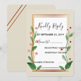 Convites RSVP sofisticado e clássico