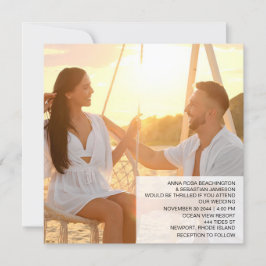 Convites *~* RSVP Tropical QR AP13 PHOTO Palms Wedding