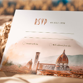 Convites RSVP Wedding Inserir Florença Itália Destino