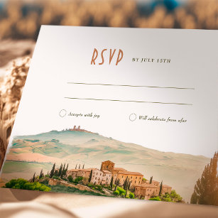 Convites RSVP Wedding Inserir Toscana Itália Destino