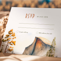 RSVP Wedding Insert Yosemite Park Destino