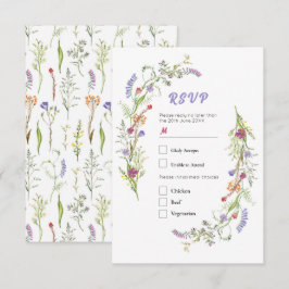 Convites RSVP Wedds Wildflower Ditsy Floral