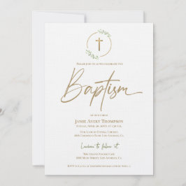 Convites Rua de Arco Moderno, Dourada, batismo