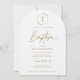 Convites Rua de Arco Moderno, Dourada, batismo