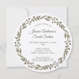 Convites Rua Floral Russa Doce Dezesseis