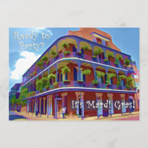 Convites Rua histórica de Nova Orleães do carnaval