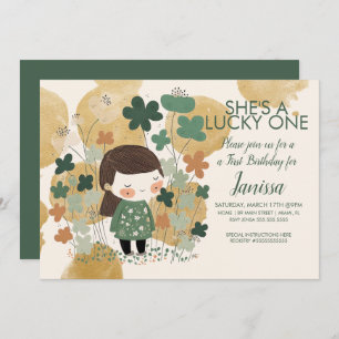 Convites Rua. Patricinhos Feliz Aniversário Garota Shamrock