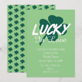 Convites Rua Patrick Day Lucky In Love Green Chá de panela