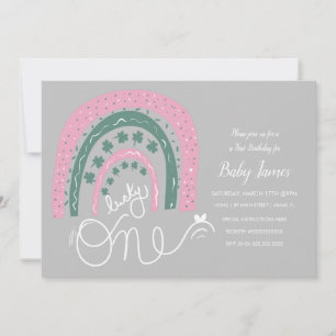 Convites Rua. Patricks Lucky Birthday Mão Desenhada Arco-