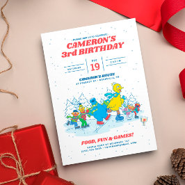 Convites Rua Sésamo | Festa de aniversário de inverno