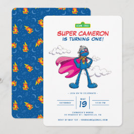 Convites Rua Sésamo | Super Grover Birthday
