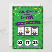 Ruas irlandesas sortudas, festa do dia de Patrick