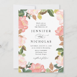 Convites Rubor Floral de Primavera | Casamento