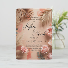 Convites Rubor Romance Tropical 