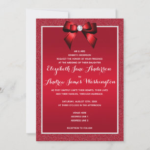 Convites Ruby Red & Na moda Gem Wedding