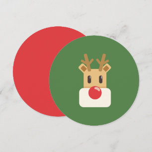 Convites Rudolph, a Rena do Nariz Vermelho