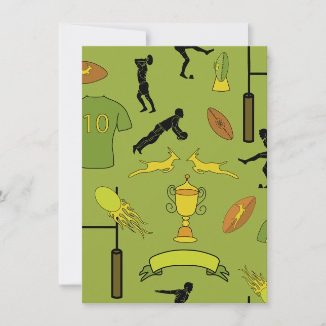 Convites Rugby game are on Invitation (Frente)