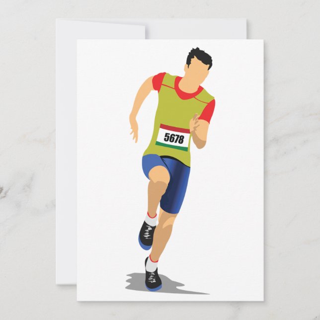 Convites Running do homem (Frente)