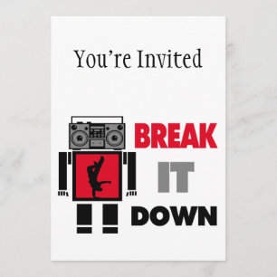 Convites Ruptura do robô de Boombox do menino de B ele par