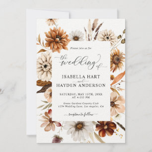 Convites Russet Terracotta Cai Tudo Em Um Casamento De Códi