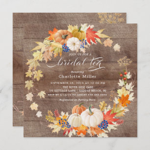 Convites Russo Autumn Deixa Pumpkins Bridal Tea