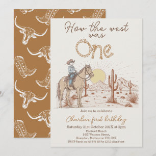 Convites Russo Brown Sunset Como O Oeste Era Um primeiro an