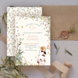 Convites Russo Um Coelhinho É Uma Garota Floral Cottagecore