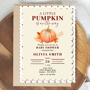 Convites Russo Um Pequeno Pumpkin Caiu Chá de fraldas Ponto