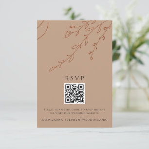 Convites Rust RSVP Online Código QR Casamento Site