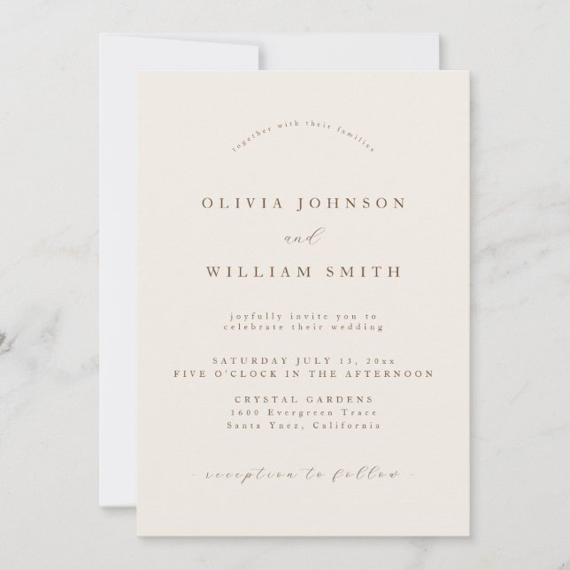 Convites Rustic Arch Wedding Invitation (Frente)