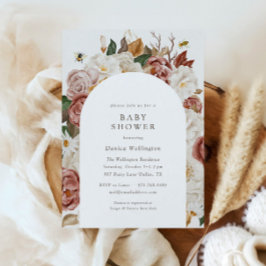 Convites Rustic Autumn Floral | Chá de fraldas Boho Waterco