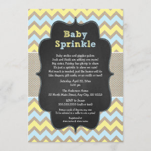Convites Rustic Baby Sprinkle Invite / chá de fraldas neutr
