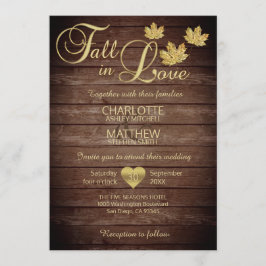 Convites Rustic Barnwood Country Cai Dourada NO Casamento A