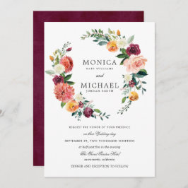 Convites Rustic Bloom | Autumn Floral Wreath