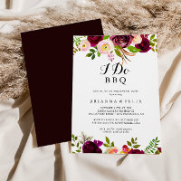 Rustic Blush Burgundy I Do CHURRASCO Festa de noiv