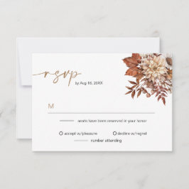 Convites Rustic Bohemian Terracotta Fall Floral RSVP