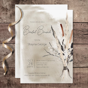 Convites Rustic Boho Buquê Modern Bridal Brunch